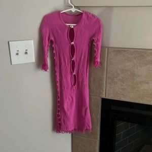 OG Poster girl dress in Fuchsia pink.